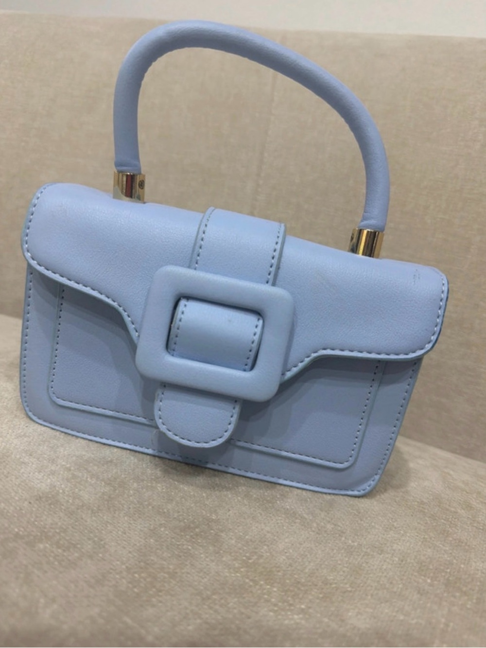 Forever 21 Pastel Blue Mini Top-Handle Bag